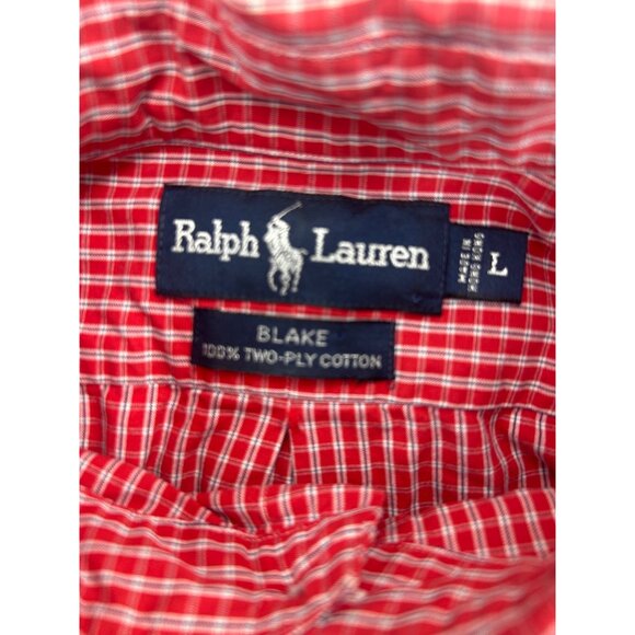 Ralph Lauren Blake Red Check Dress Shirt Large - Picture 4 of 5